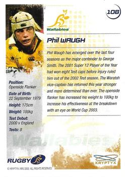 2003 Kryptyx The Defenders Australian Rugby Union #108 Phil Waugh Back